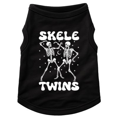 Twins Halloween Matching Skeletwins Doggie Tank