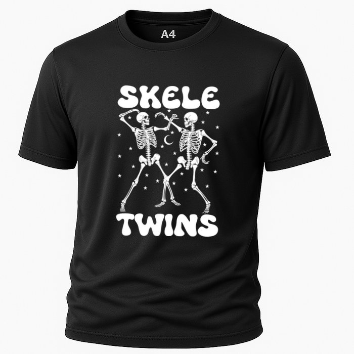 Twins Halloween Matching Skeletwins Cooling Performance Crew T-Shirt