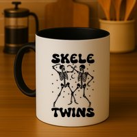Twins Halloween Matching Skeletwins Mug