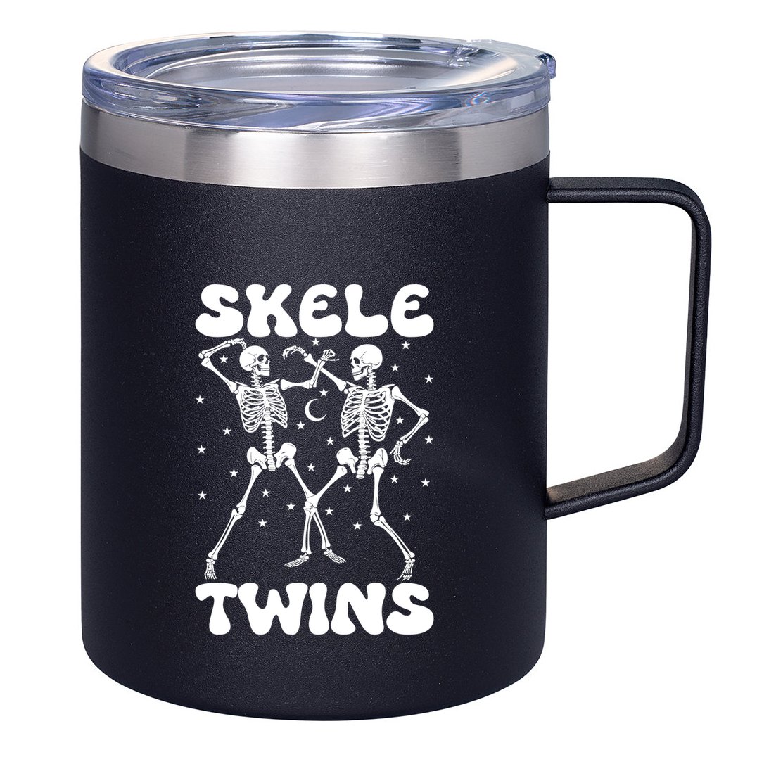 Twins Halloween Matching Skeletwins 12oz Stainless Steel Coffee Mug