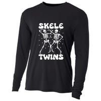 Twins Halloween Matching Skeletwins Cooling Performance Long Sleeve Crew