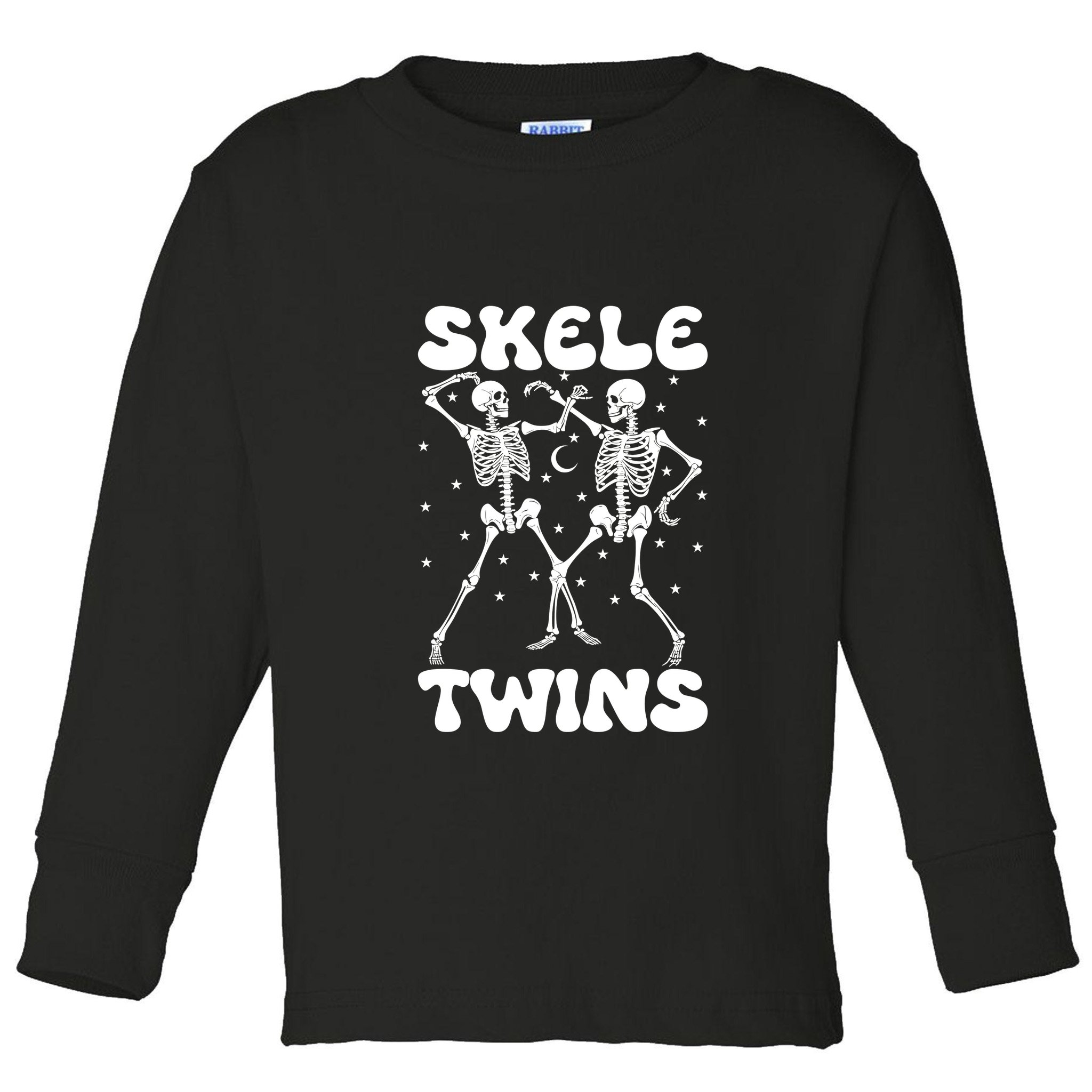 Twins Halloween Matching Skeletwins Toddler Long Sleeve Shirt