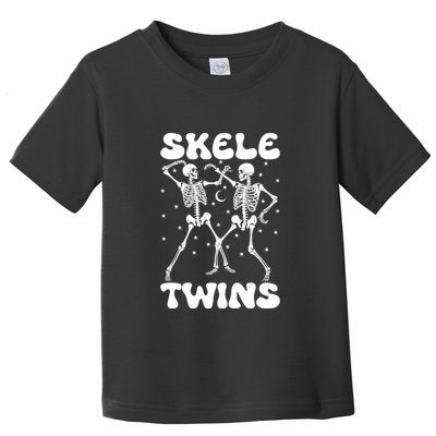 Twins Halloween Matching Skeletwins Toddler T-Shirt