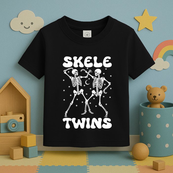 Twins Halloween Matching Skeletwins Toddler T-Shirt