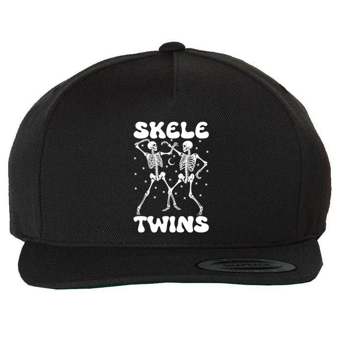Twins Halloween Matching Skeletwins Wool Snapback Cap