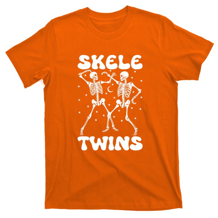 Twins Halloween Matching Skeletwins T-Shirt