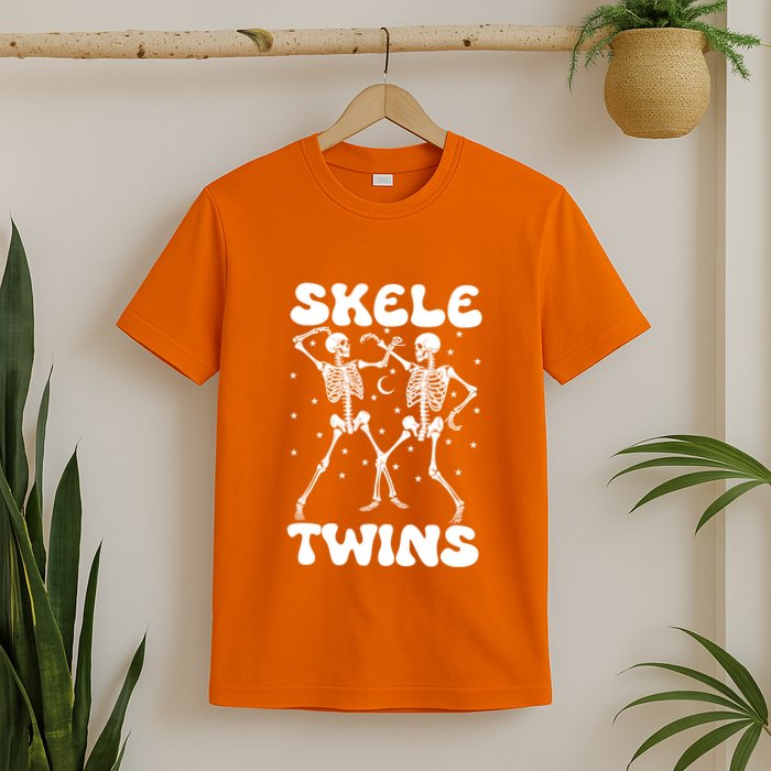 Twins Halloween Matching Skeletwins T-Shirt