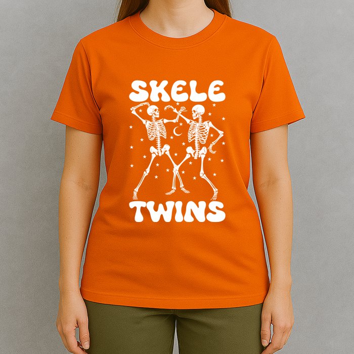 Twins Halloween Matching Skeletwins T-Shirt