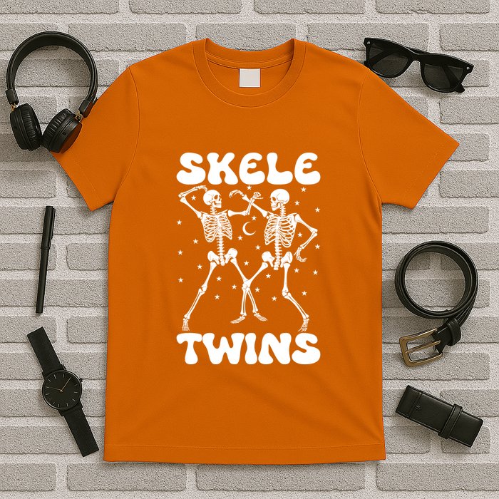 Twins Halloween Matching Skeletwins T-Shirt
