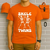 Twins Halloween Matching Skeletwins T-Shirt