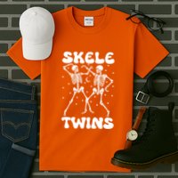 Twins Halloween Matching Skeletwins Tall T-Shirt