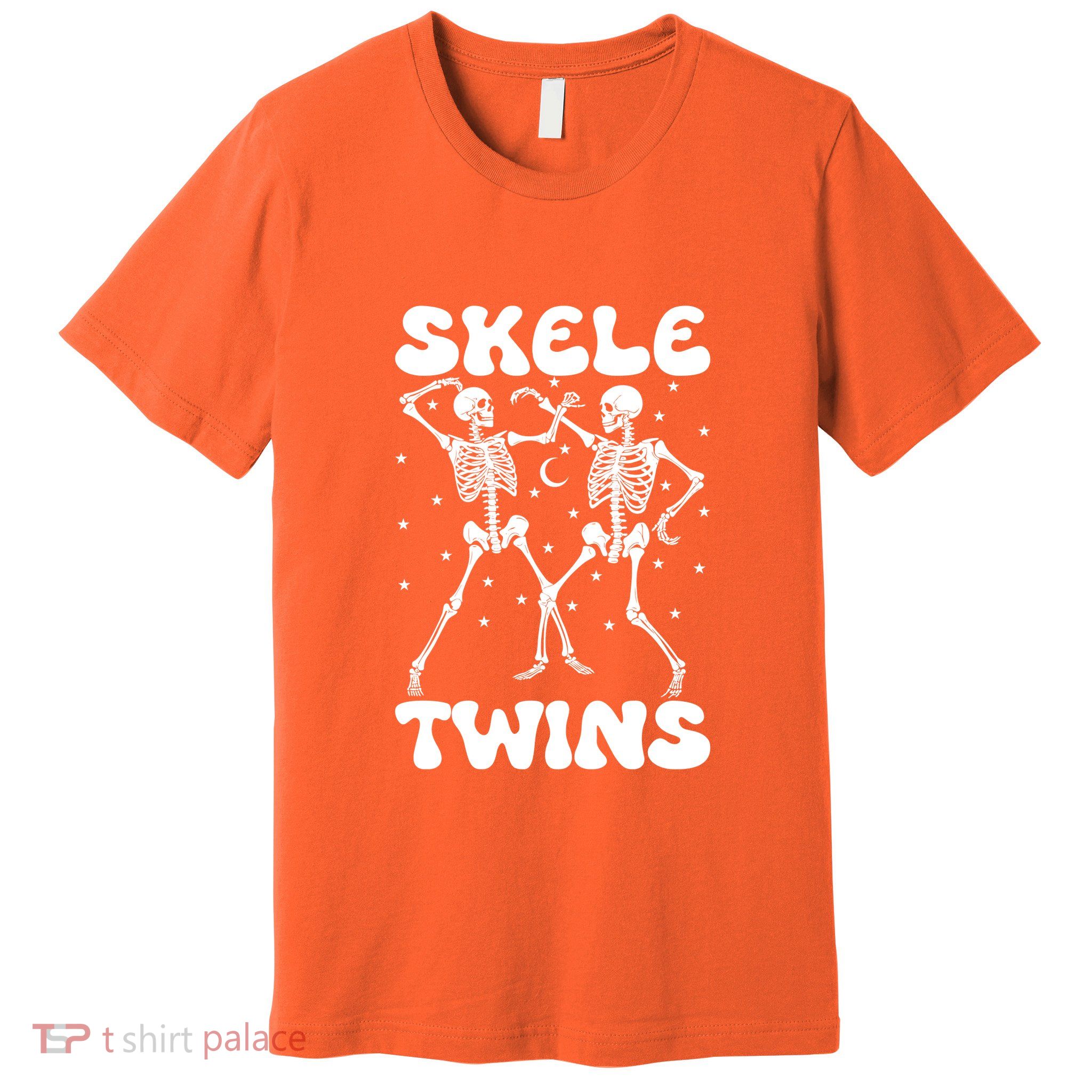 Twins Halloween Matching Skeletwins Premium T-Shirt