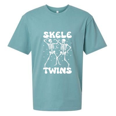 Twins Halloween Matching Skeletwins Sueded Cloud Jersey T-Shirt