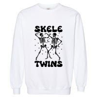 Twins Halloween Matching Skeletwins Garment-Dyed Sweatshirt