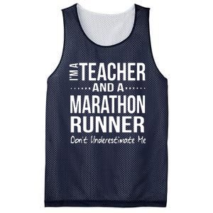 Teacher Half Marathon Funny Running Gift High School Runner Premium Mesh Reversible Basketball Jersey Tank