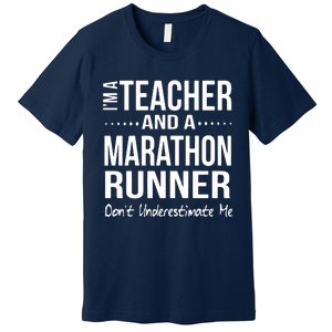 Teacher Half Marathon Funny Running Gift High School Runner Premium Premium T-Shirt