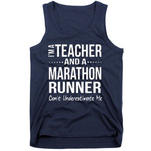 Teacher Half Marathon Funny Running Gift High School Runner Premium Tank Top