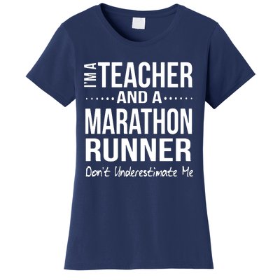 Teacher Half Marathon Funny Running Gift High School Runner Premium Women's T-Shirt