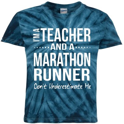 Teacher Half Marathon Funny Running Gift High School Runner Premium Kids Tie-Dye T-Shirt