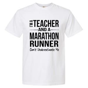 Teacher Half Marathon Funny Running Gift High School Runner Premium Garment-Dyed Heavyweight T-Shirt