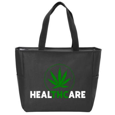 Thc Healthcare Marijuana Weed 420 Pothead Humor Zip Tote Bag