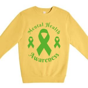 Tal Health Month We Wear Green Tal Health Awareness Gift Premium Crewneck Sweatshirt