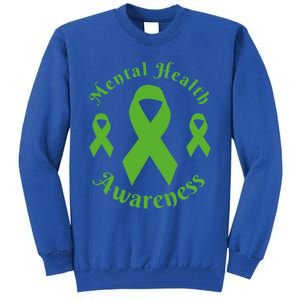 Tal Health Month We Wear Green Tal Health Awareness Gift Tall Sweatshirt