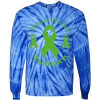 Tal Health Month We Wear Green Tal Health Awareness Gift Tie-Dye Long Sleeve Shirt