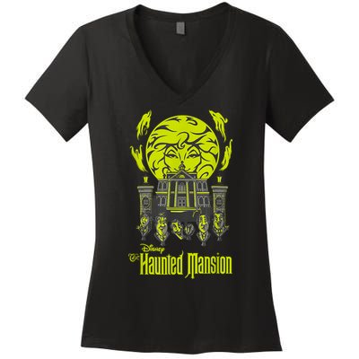 The Haunted Mansion Madame Leota & Singing Busts Poster Women's V-Neck T-Shirt