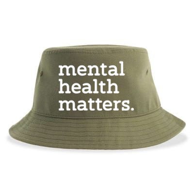 Tal Health Matters Minimalist Empathy Quote Gift Sustainable Bucket Hat