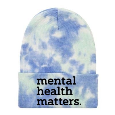 Tal Health Matters Minimalist Empathy Quote Gift Tie Dye 12in Knit Beanie