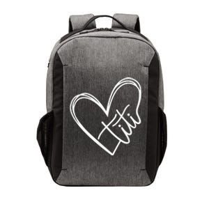 Titi Heart Minimalist Auntie Best Aunt Ever Gift Vector Backpack