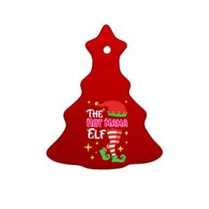 The Hot Mama Elf Mother Elf Funny Gift Ceramic Tree Ornament