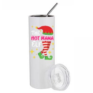 The Hot Mama Elf Mother Elf Funny Gift Stainless Steel Tumbler