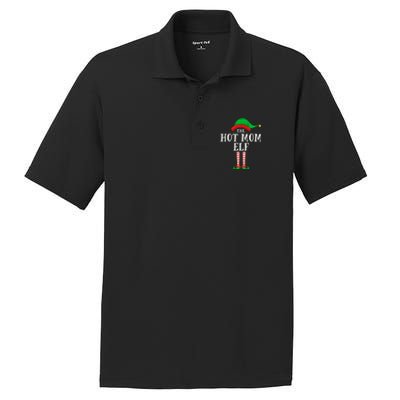 The Hot Mom Elf Christmas Family Matching Group Mother Gift PosiCharge RacerMesh Polo