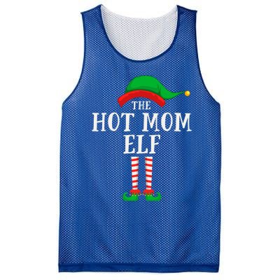 The Hot Mom Elf Christmas Family Matching Group Mother Gift Mesh Reversible Basketball Jersey Tank