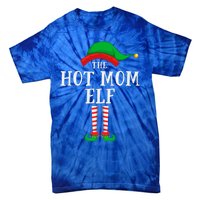 The Hot Mom Elf Christmas Family Matching Group Mother Gift Tie-Dye T-Shirt