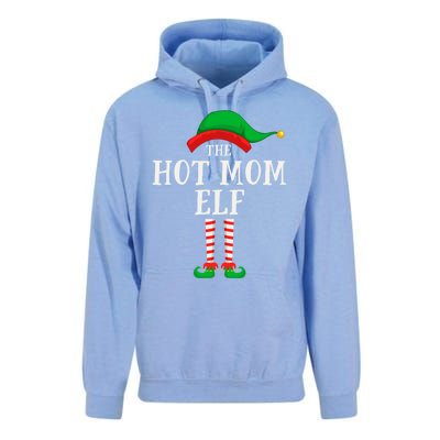 The Hot Mom Elf Christmas Family Matching Group Mother Gift Unisex Surf Hoodie