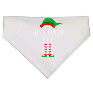 The Hot Mom Elf Christmas Family Matching Group Mother Gift USA-Made Doggie Bandana