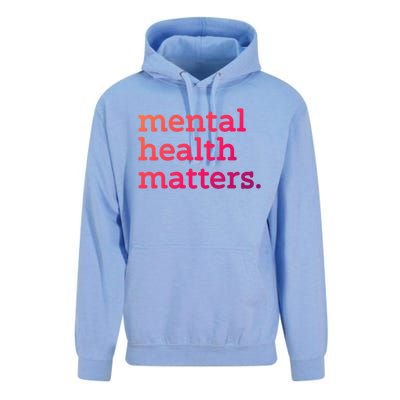 Tal Health Matters Minimalist Empathy Quote Gift Unisex Surf Hoodie