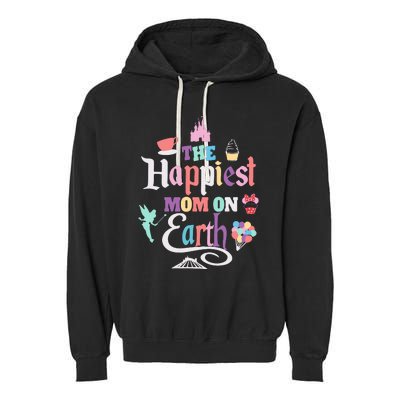 The Happiest Mom On Earth Garment-Dyed Fleece Hoodie