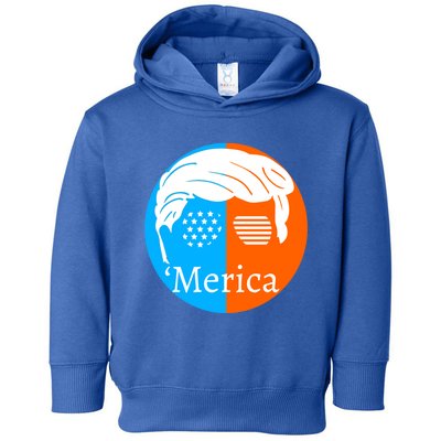 Trump Hair Merica Gift Toddler Hoodie