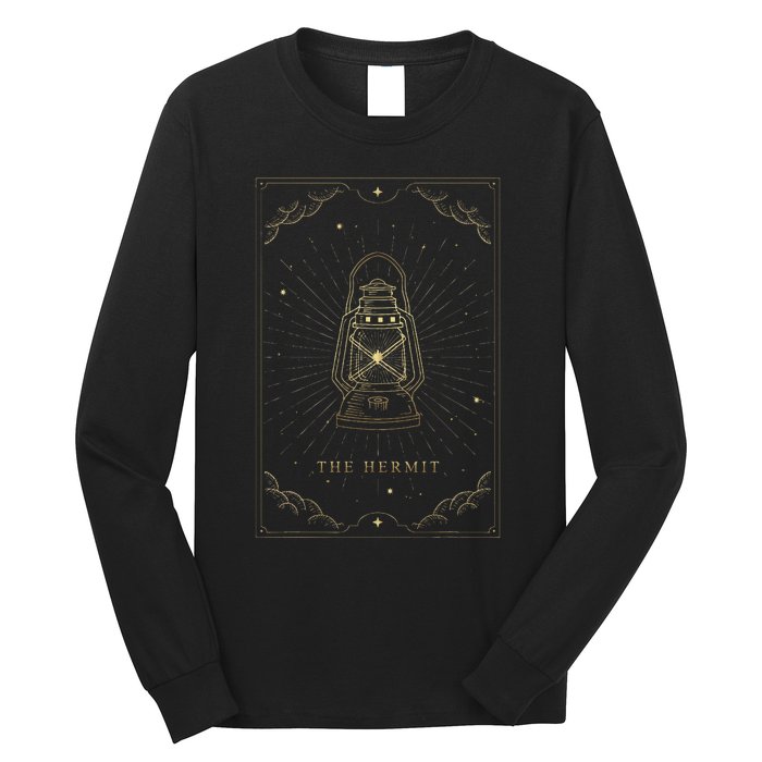 The Hermit Major Arcana Tarot Card Lantern Image Symbolizing Long Sleeve Shirt