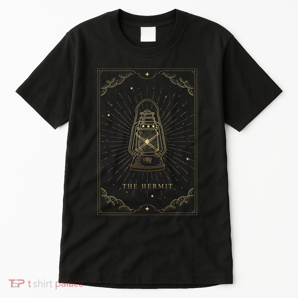 The Hermit Major Arcana Tarot Card Lantern Image Symbolizing Tall T-Shirt