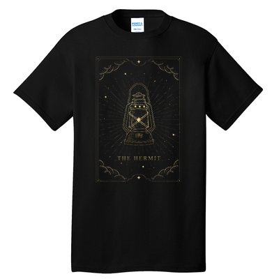 The Hermit Major Arcana Tarot Card Lantern Image Symbolizing Tall T-Shirt