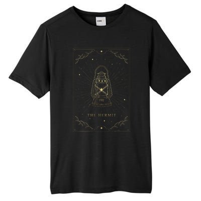 The Hermit Major Arcana Tarot Card Lantern Image Symbolizing Tall Fusion ChromaSoft Performance T-Shirt