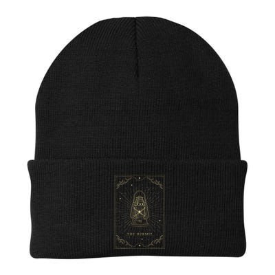 The Hermit Major Arcana Tarot Card Lantern Image Symbolizing Knit Cap Winter Beanie