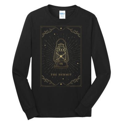 The Hermit Major Arcana Tarot Card Lantern Image Symbolizing Tall Long Sleeve T-Shirt