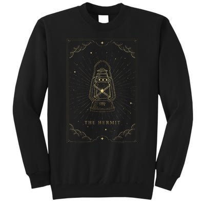 The Hermit Major Arcana Tarot Card Lantern Image Symbolizing Tall Sweatshirt