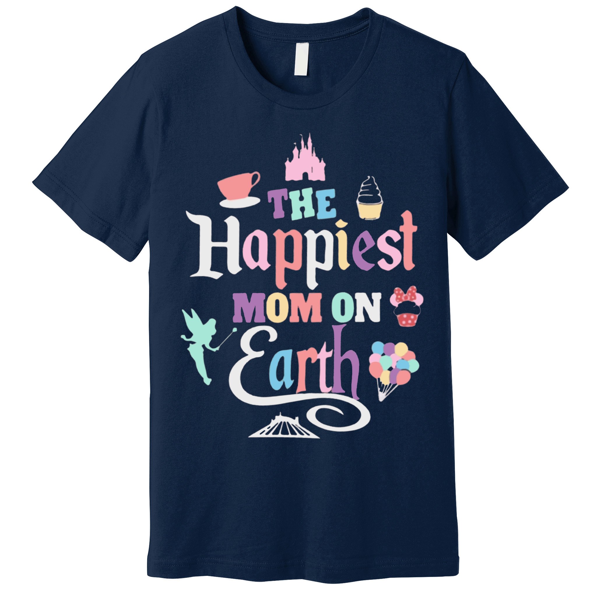 The Happiest Mom On Earth World Family Trip Vacation Premium T-Shirt